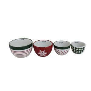 Holiday Time CHristmas Measuring Cups Ceramic 91022